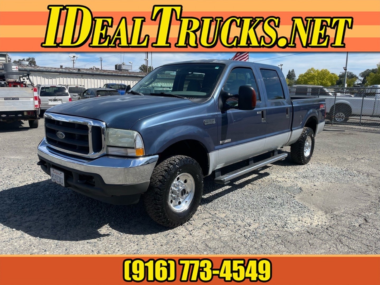 2004 Medium Wedgewood Blue Clearcoat Ford F-250 Super Duty XLT (1FTNW21P44E) with an Power Stroke 6.0L Diesel Turbo V8 325hp 560ft. lbs. Other engine, 5-Speed Automatic transmission, located at 800 Riverside Ave, Roseville, CA, 95678, (916) 773-4549, 38.732265, -121.291039 - DIESEL CREW CAB 4X4 FX4 XLT CLEAN CARFAX- Photo#0