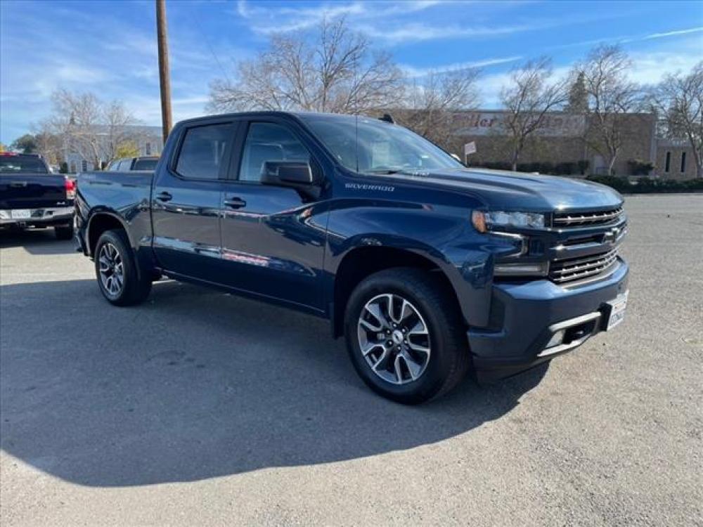 2021 Northsky Blue Metallic Chevrolet Silverado 1500 RST (3GCUYEET6MG) with an 3.0L Duramax 3.0L Diesel Turbo Common Rail Direct Injection engine, 10-Speed Shiftable Automatic transmission, located at 800 Riverside Ave, Roseville, CA, 95678, (916) 773-4549, 38.732265, -121.291039 - Photo #1