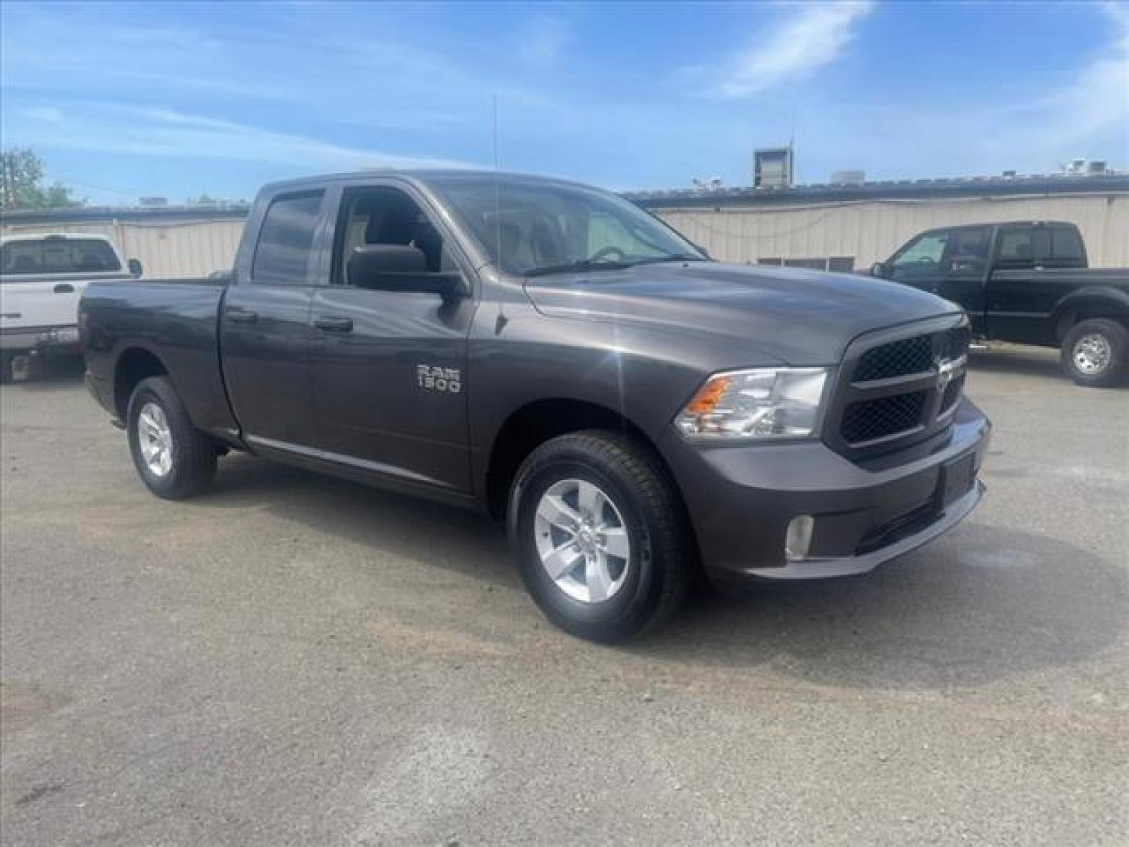 2018 Granite Crystal Metallic Clear Coat RAM 1500 Express (1C6RR7FG3JS) with an 3.6L 3.6L Flex Fuel V6 305hp 2 Sequential Multiport Fuel Injection engine, 8-Speed Shiftable Automatic transmission, located at 800 Riverside Ave, Roseville, CA, 95678, (916) 773-4549, 38.732265, -121.291039 - 4X4 QUAD CAB EXPRESS ONE OWNER - Photo #1