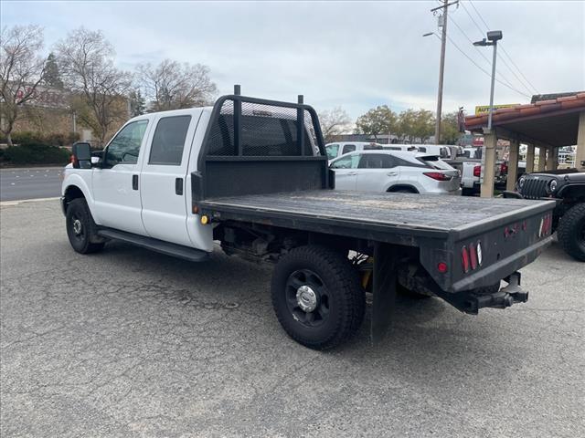 2015 Oxford White Ford F-350 Super Duty XLT (1FT8W3B62FE) with an 6.2L 6.2L Flex Fuel V8 316hp 397ft. lbs. Sequential Electronic Fuel Injection engine, 6-Speed Shiftable Automatic transmission, located at 800 Riverside Ave, Roseville, CA, 95678, 916-773-4549 & Toll Free: 866-719-4393, 38.732265, -121.291039 - 4X4 CREW CAB XLT FLATBED 8'X7' SERVICE RECORDS ON CLEAN CARFAX - Photo #3