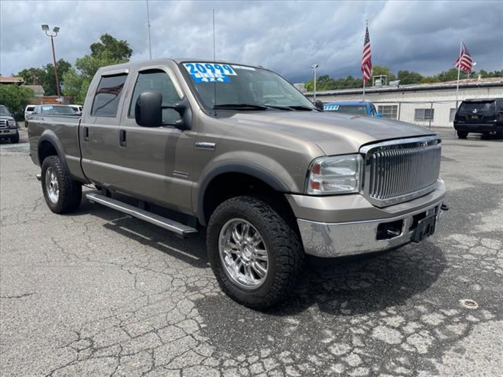 2006 Arizona Beige Clearcoat Metallic Ford F-250 Super Duty Lariat (1FTSW21P76E) with an 6.0L Power Stroke 6.0L Diesel Direct Injection engine, 5-Speed Automatic transmission, located at 800 Riverside Ave, Roseville, CA, 95678, (916) 773-4549, 38.732265, -121.291039 - DIESEL CREW CAB 4X4 LARIAT LOW MILES MOON ROOF CLEAN CARFAX - Photo #1