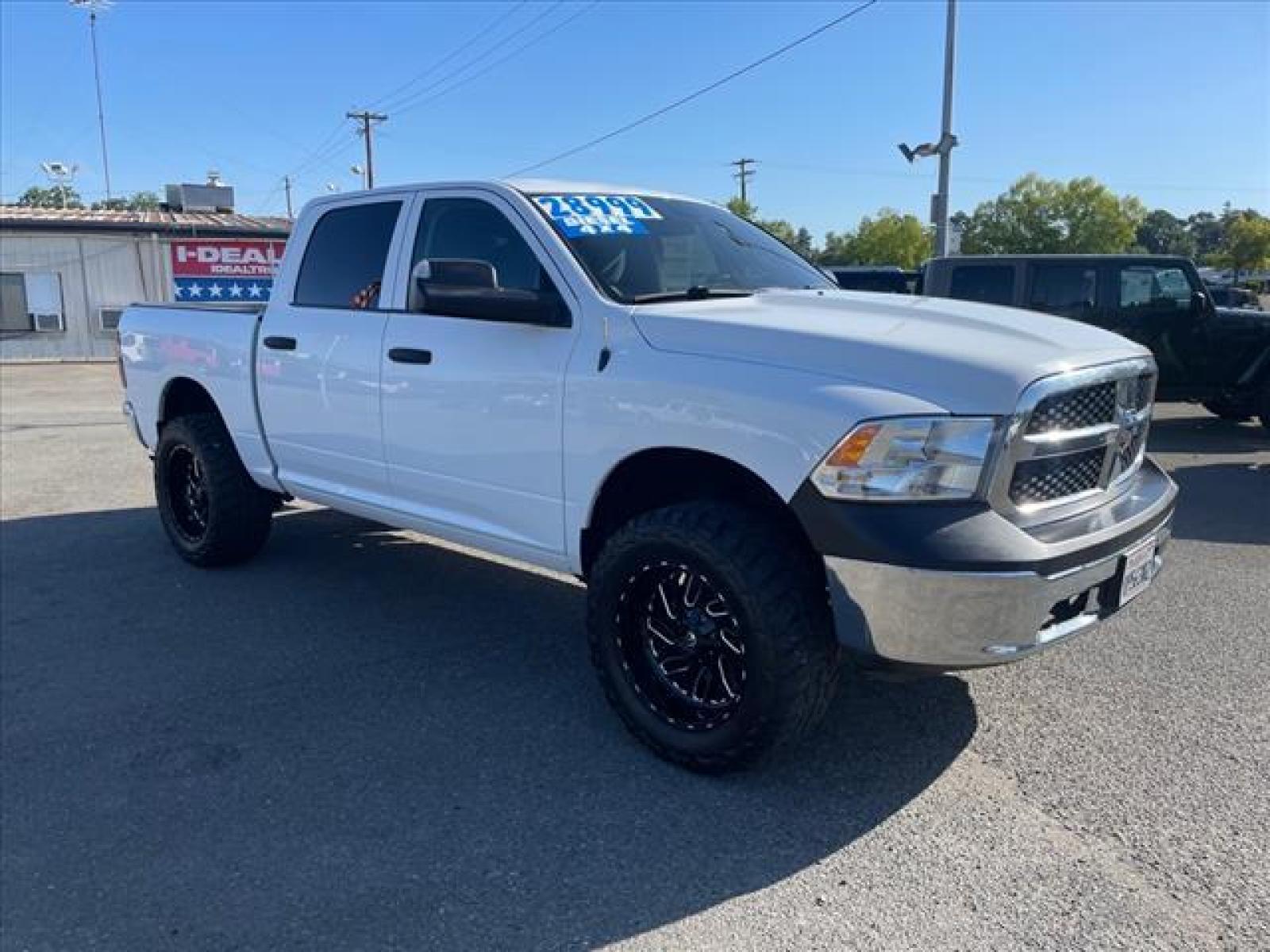 2018 Bright White Clear Coat RAM 1500 Tradesman (1C6RR7KM8JS) with an 3.0L 3.0L Biodiesel Turbo V6 2 Common Rail Direct Injection engine, 8-Speed Shiftable Automatic transmission, located at 800 Riverside Ave, Roseville, CA, 95678, (916) 773-4549, 38.732265, -121.291039 - ECODIESEL CREW CAB 4X4 TRADESMAN 72K MILES CLEAN CARFAX - Photo #1