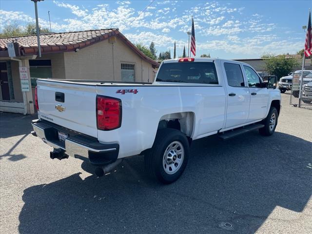 2018 Summit White Chevrolet Silverado 2500HD Work Truck (1GC1KUEY3JF) with an 6.6L Duramax 6.6L Biodiesel Turbo V8 445hp 910ft. lbs. Common Rail Direct Injection engine, 6-Speed Shiftable Automatic transmission, located at 800 Riverside Ave, Roseville, CA, 95678, 916-773-4549 & Toll Free: 866-719-4393, 38.732265, -121.291039 - DURAMAX DIESEL CREW CAB 4X4 ONE OWNER CLEAN CARFAX - Photo #3