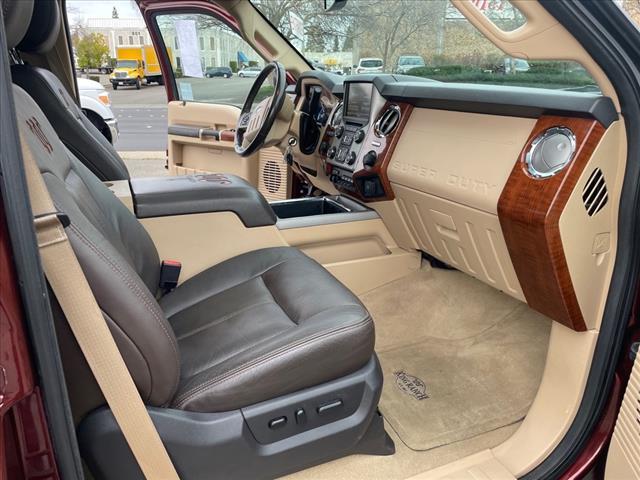 2015 Bronze Fire/Caribou Metallic Ford F-250 Super Duty King Ranch (1FT7W2BT2FE) with an 6.7L Power Stroke 6.7L Biodiesel Turbo V8 440hp 860ft. lbs. Common Rail Direct Injection engine, 6-Speed Shiftable Automatic transmission, located at 800 Riverside Ave, Roseville, CA, 95678, 916-773-4549 & Toll Free: 866-719-4393, 38.732265, -121.291039 - DIESEL CREW CAB 4X4 FX4 KING RANCH LOW MILES MOON ROOF - Photo #14