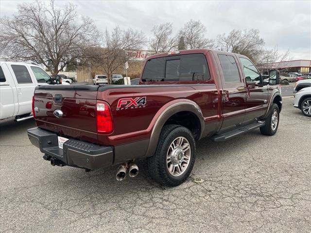 2015 Bronze Fire/Caribou Metallic Ford F-250 Super Duty King Ranch (1FT7W2BT2FE) with an 6.7L Power Stroke 6.7L Biodiesel Turbo V8 440hp 860ft. lbs. Common Rail Direct Injection engine, 6-Speed Shiftable Automatic transmission, located at 800 Riverside Ave, Roseville, CA, 95678, 916-773-4549 & Toll Free: 866-719-4393, 38.732265, -121.291039 - DIESEL CREW CAB 4X4 FX4 KING RANCH LOW MILES MOON ROOF - Photo #4