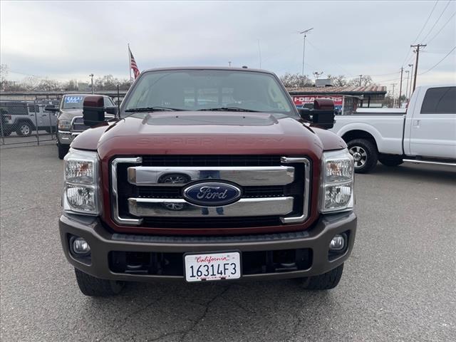 2015 Bronze Fire/Caribou Metallic Ford F-250 Super Duty King Ranch (1FT7W2BT2FE) with an 6.7L Power Stroke 6.7L Biodiesel Turbo V8 440hp 860ft. lbs. Common Rail Direct Injection engine, 6-Speed Shiftable Automatic transmission, located at 800 Riverside Ave, Roseville, CA, 95678, 916-773-4549 & Toll Free: 866-719-4393, 38.732265, -121.291039 - DIESEL CREW CAB 4X4 FX4 KING RANCH LOW MILES MOON ROOF - Photo #7