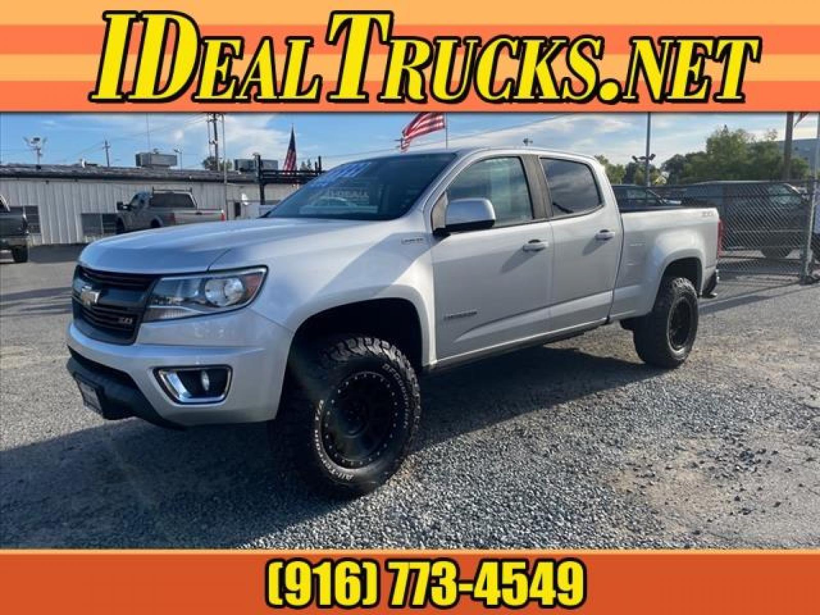 2017 Silver Ice Metallic Chevrolet Colorado Z71 (1GCPTDE1XH1) with an 2.8L Duramax 2.8L Diesel Turbo I4 181hp 369ft. lbs. Common Rail Direct Injection engine, 6-Speed Shiftable Automatic transmission, located at 800 Riverside Ave, Roseville, CA, 95678, (916) 773-4549, 38.732265, -121.291039 - DURAMAX DIESEL CREW CAB 4X4 Z71 CLEAN CARFAX - Photo #0