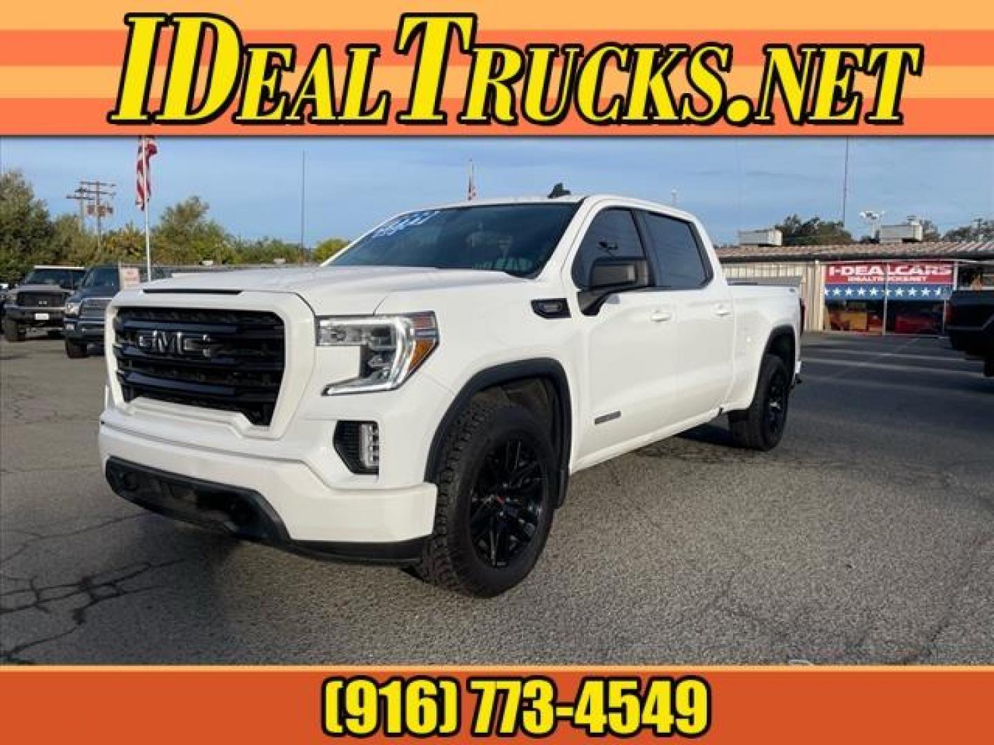 2021 Summit White GMC Sierra 1500 Elevation (3GTU9CET0MG) with an 3.0L Duramax 3.0L Diesel Turbo I6 277hp 460ft. lbs. Common Rail Direct Injection engine, 10-Speed Shiftable Automatic transmission, located at 800 Riverside Ave, Roseville, CA, 95678, (916) 773-4549, 38.732265, -121.291039 - Photo#0