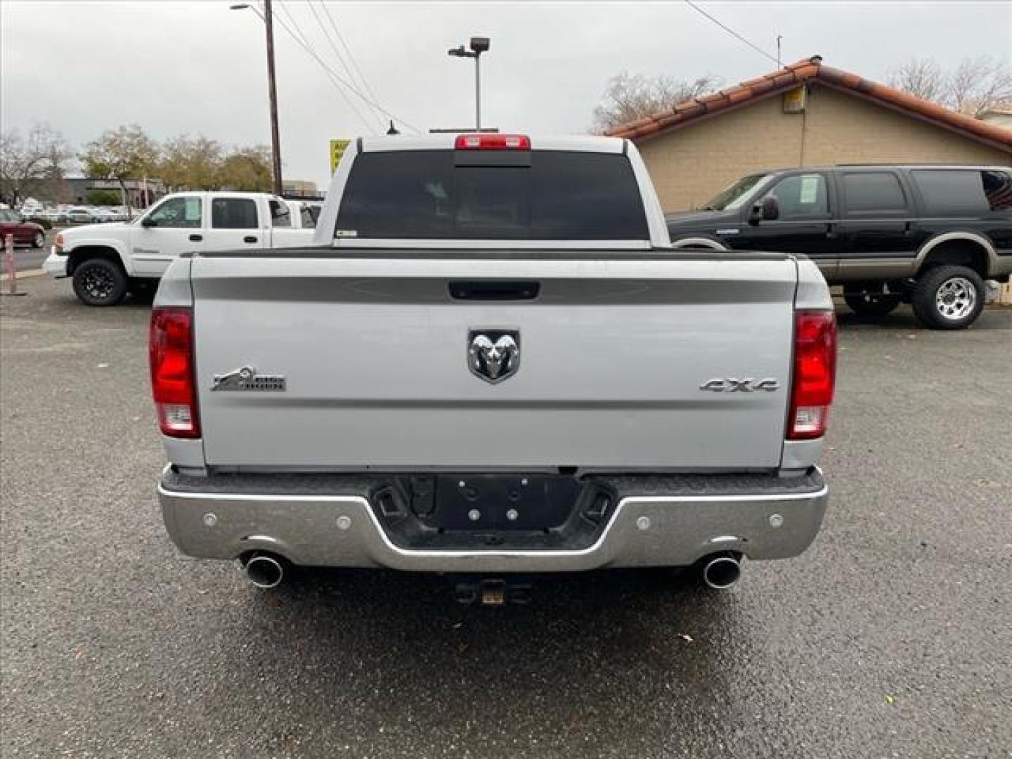 2016 Bright Silver Metallic Clear Coat RAM 1500 Big Horn (1C6RR7LM1GS) with an 3.0L EcoDiesel 3.0L Biodiesel Turbo V6 240hp 420ft. lbs. Common Rail Direct Injection engine, 8-Speed Shiftable Automatic transmission, located at 800 Riverside Ave, Roseville, CA, 95678, (916) 773-4549, 38.732265, -121.291039 - ECODIESEL CREW CAB 4X4 SLT BIG HORN CLEAN CARFAX - Photo#3