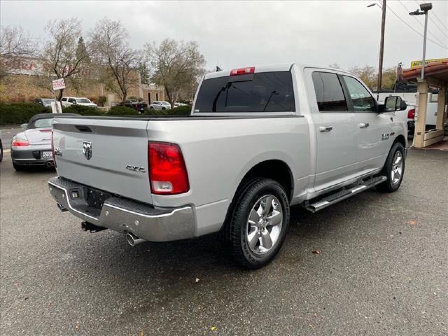 2016 Bright Silver Metallic Clear Coat RAM 1500 Big Horn (1C6RR7LM1GS) with an 3.0L EcoDiesel 3.0L Biodiesel Turbo V6 240hp 420ft. lbs. Common Rail Direct Injection engine, 8-Speed Shiftable Automatic transmission, located at 800 Riverside Ave, Roseville, CA, 95678, (916) 773-4549, 38.732265, -121.291039 - ECODIESEL CREW CAB 4X4 SLT BIG HORN CLEAN CARFAX - Photo#4