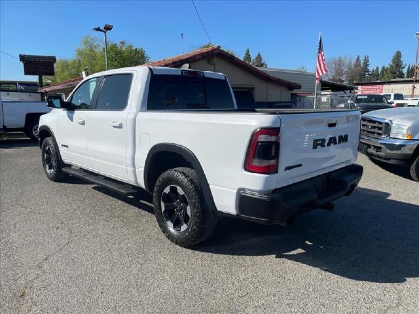 2020 Bright White Clear Coat RAM 1500 Rebel (1C6SRFLT3LN) with an 5.7L HEMI 5.7L V8 395hp 410ft. lbs. Sequential Multiport Fuel Injection engine, 8-Speed Shiftable Automatic transmission, located at 800 Riverside Ave, Roseville, CA, 95678, (916) 773-4549, 38.732265, -121.291039 - Photo#2