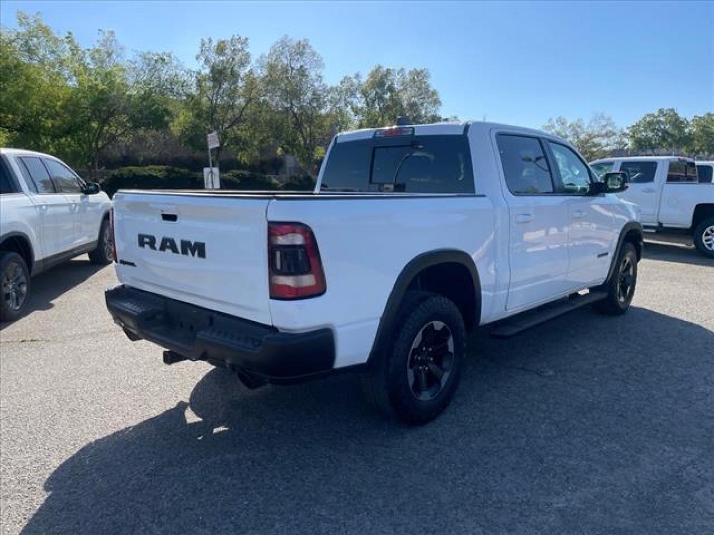 2020 Bright White Clear Coat RAM 1500 Rebel (1C6SRFLT3LN) with an 5.7L HEMI 5.7L V8 395hp 410ft. lbs. Sequential Multiport Fuel Injection engine, 8-Speed Shiftable Automatic transmission, located at 800 Riverside Ave, Roseville, CA, 95678, (916) 773-4549, 38.732265, -121.291039 - Photo#3