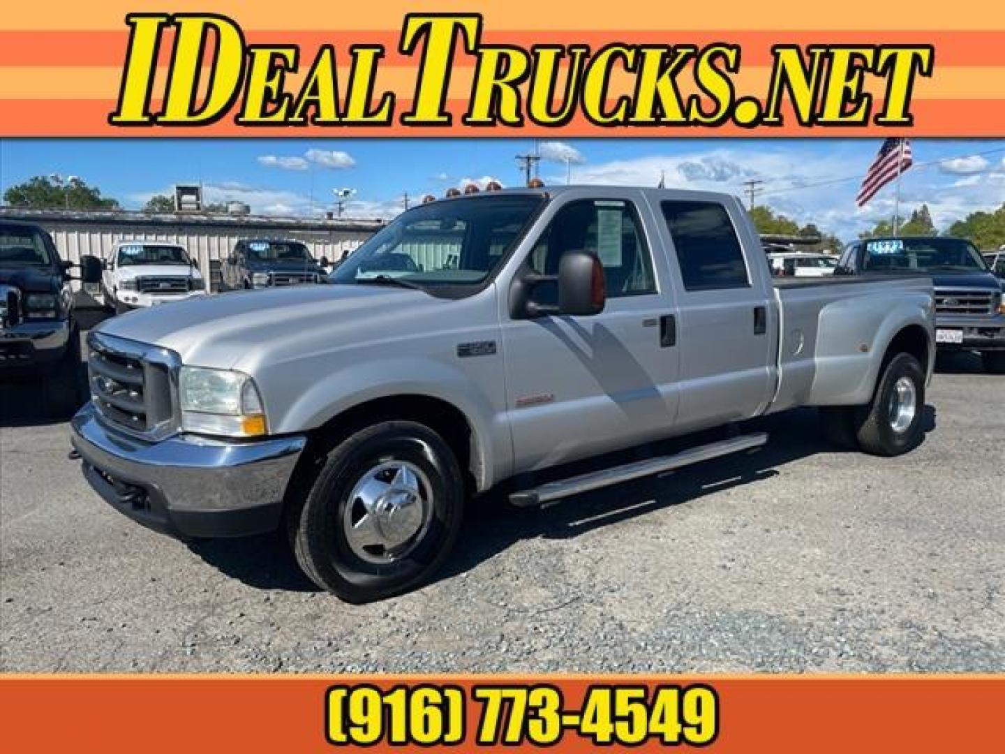 2004 Silver Clearcoat Metallic Ford F-350 Super Duty XLT (1FTWW32P24E) with an Power Stroke 6.0L Diesel Turbo V8 325hp 560ft. lbs. Other engine, 5-Speed Automatic transmission, located at 800 Riverside Ave, Roseville, CA, 95678, (916) 773-4549, 38.732265, -121.291039 - DIESEL CREW CAB DUALLY XLT LOW MILES MOON ROOF NEW TIRES NEW HIGH PRESSURE OIL PUMP NEW EGR AND OIL COOLER AUXILIARY FUEL TANK - Photo#0