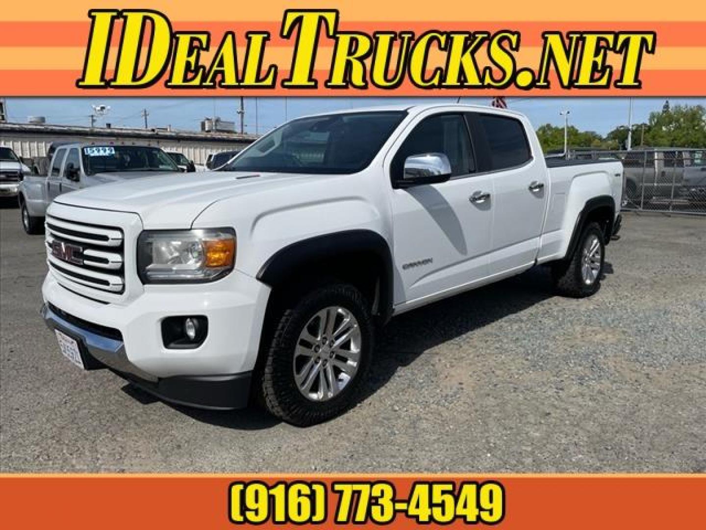 2016 Summit White GMC Canyon SLT (1GTP6DE17G1) with an 2.8L Duramax 2.8L Diesel Turbo I4 181hp 369ft. lbs. Common Rail Direct Injection engine, 6-Speed Shiftable Automatic transmission, located at 800 Riverside Ave, Roseville, CA, 95678, (916) 773-4549, 38.732265, -121.291039 - Photo#0