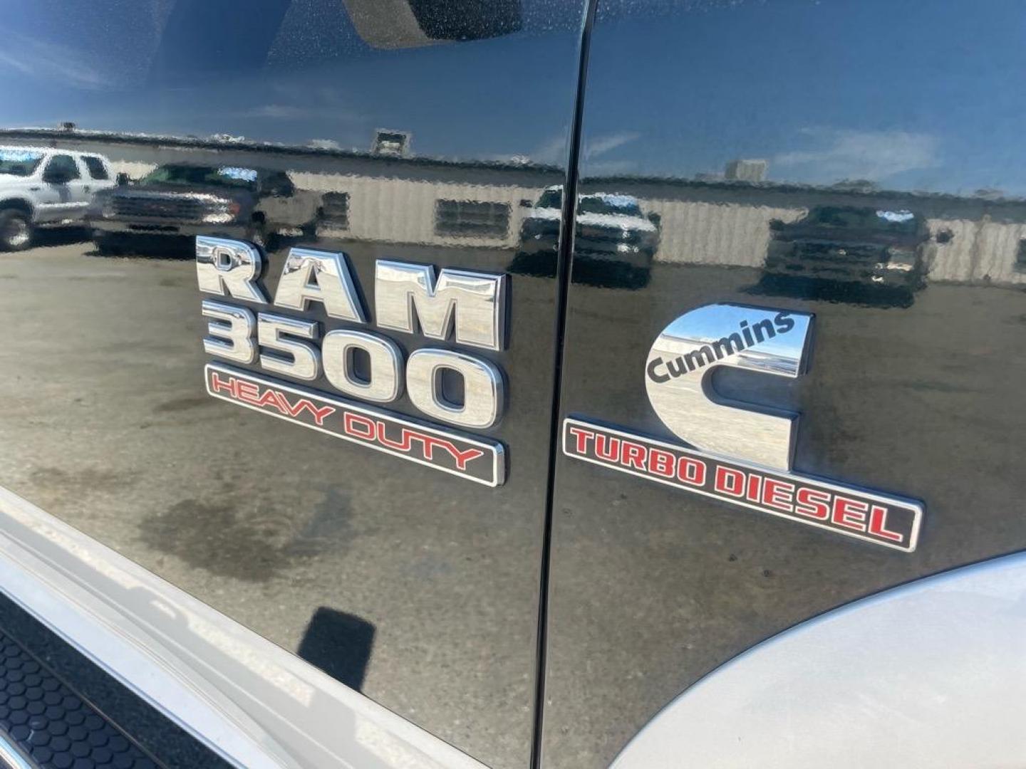 2015 Black Forest Green Pearl Coat/Bright Silver Metall RAM 3500 Laramie (3C63RRJL4FG) with an 6.7L Cummins 6.7L Diesel Turbo I6 350hp 660ft. lbs. Common Rail Direct Injection engine, Automatic transmission, located at 800 Riverside Ave, Roseville, CA, 95678, (916) 773-4549, 38.732265, -121.291039 - CUMMINS DIESEL CREW CAB DUALLY 4X4 LARAMIE - Photo#2