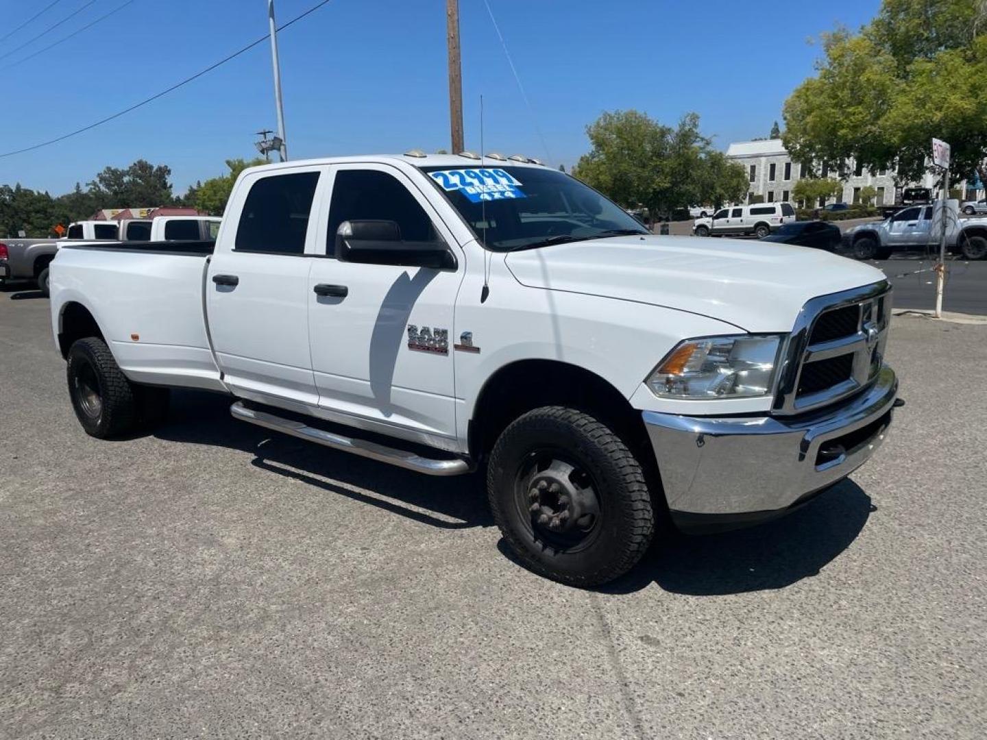 2017 Bright White Clear Coat RAM 3500 Tradesman (3C63RRGL9HG) with an 6.7L Cummins 6.7L Diesel Turbo I6 350hp 660ft. lbs. Common Rail Direct Injection engine, Automatic transmission, located at 800 Riverside Ave, Roseville, CA, 95678, (916) 773-4549, 38.732265, -121.291039 - Photo#1
