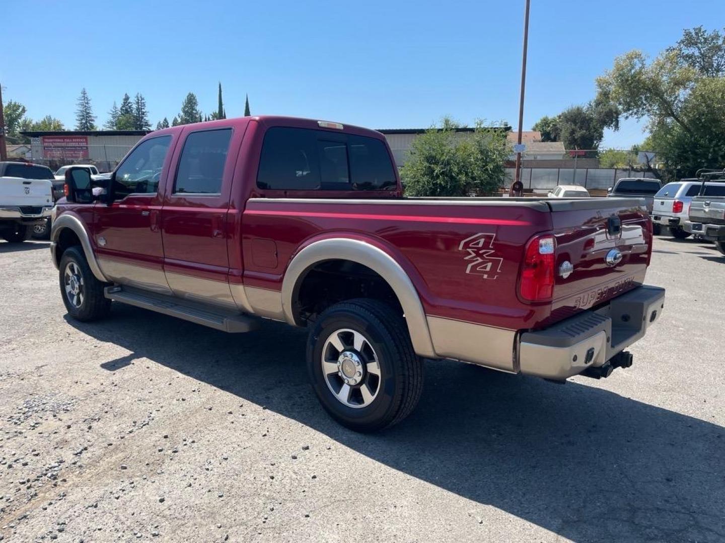2013 Autumn Red Metallic/Pale Adobe Metallic Ford F-350 Super Duty King Ranch (1FT8W3BT3DE) with an 6.7L Power Stroke 6.7L Biodiesel Turbo V8 400hp 800ft. lbs. Common Rail Direct Injection engine, 6-Speed Shiftable Automatic transmission, located at 800 Riverside Ave, Roseville, CA, 95678, (916) 773-4549, 38.732265, -121.291039 - Photo#2