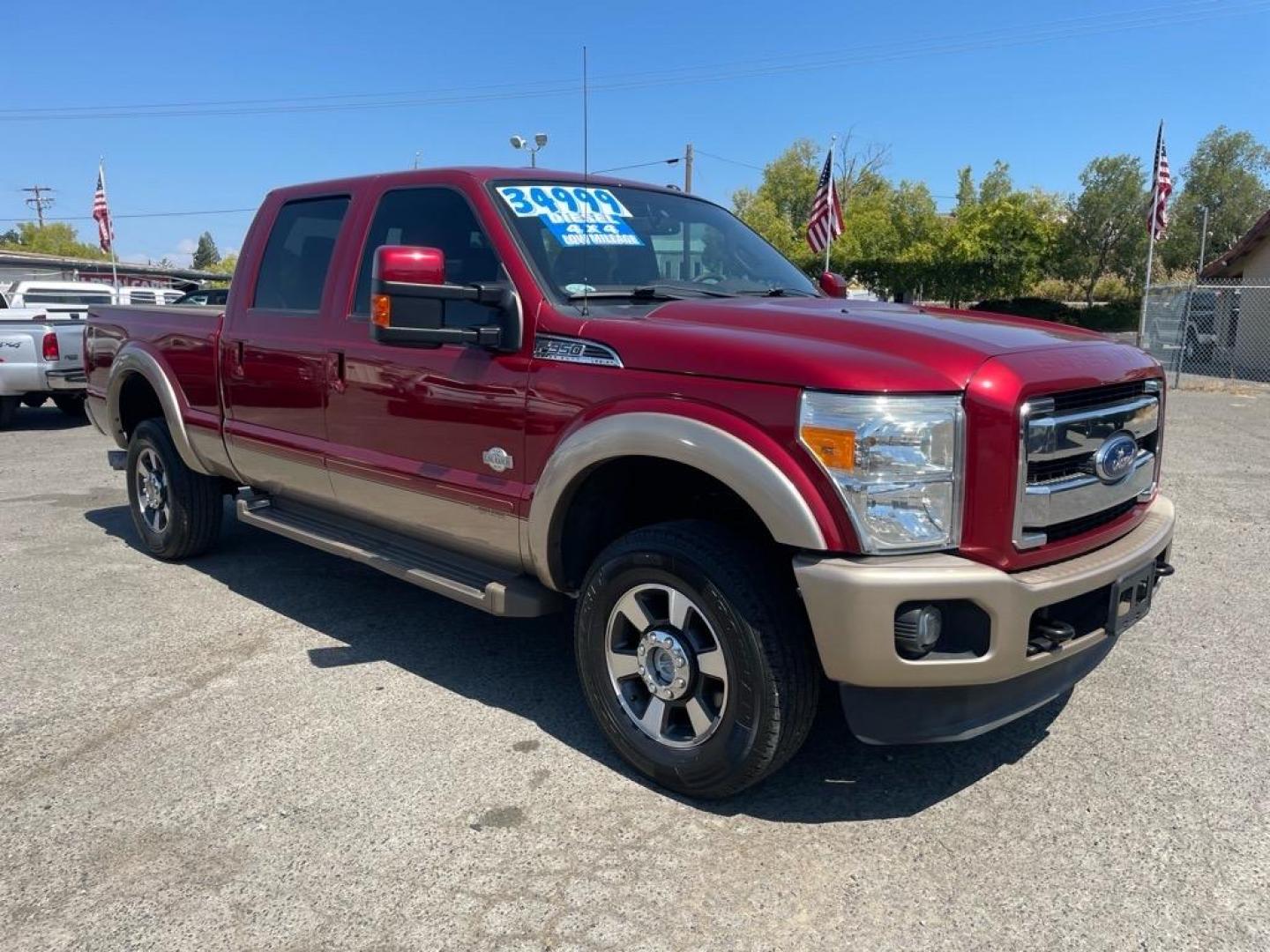 2013 Autumn Red Metallic/Pale Adobe Metallic Ford F-350 Super Duty King Ranch (1FT8W3BT3DE) with an 6.7L Power Stroke 6.7L Biodiesel Turbo V8 400hp 800ft. lbs. Common Rail Direct Injection engine, 6-Speed Shiftable Automatic transmission, located at 800 Riverside Ave, Roseville, CA, 95678, (916) 773-4549, 38.732265, -121.291039 - Photo#6