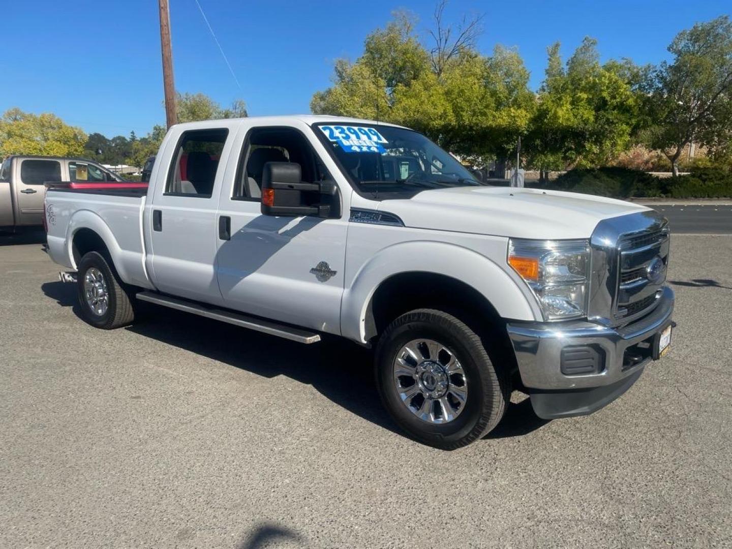 2013 Oxford White Ford F-250 Super Duty XLT (1FT7W2BT0DE) with an 6.7L Power Stroke 6.7L Biodiesel Turbo V8 400hp 800ft. lbs. Common Rail Direct Injection engine, 6-Speed Shiftable Automatic transmission, located at 800 Riverside Ave, Roseville, CA, 95678, (916) 773-4549, 38.732265, -121.291039 - DIESEL CREW CAB 4X4 XLT - Photo#1
