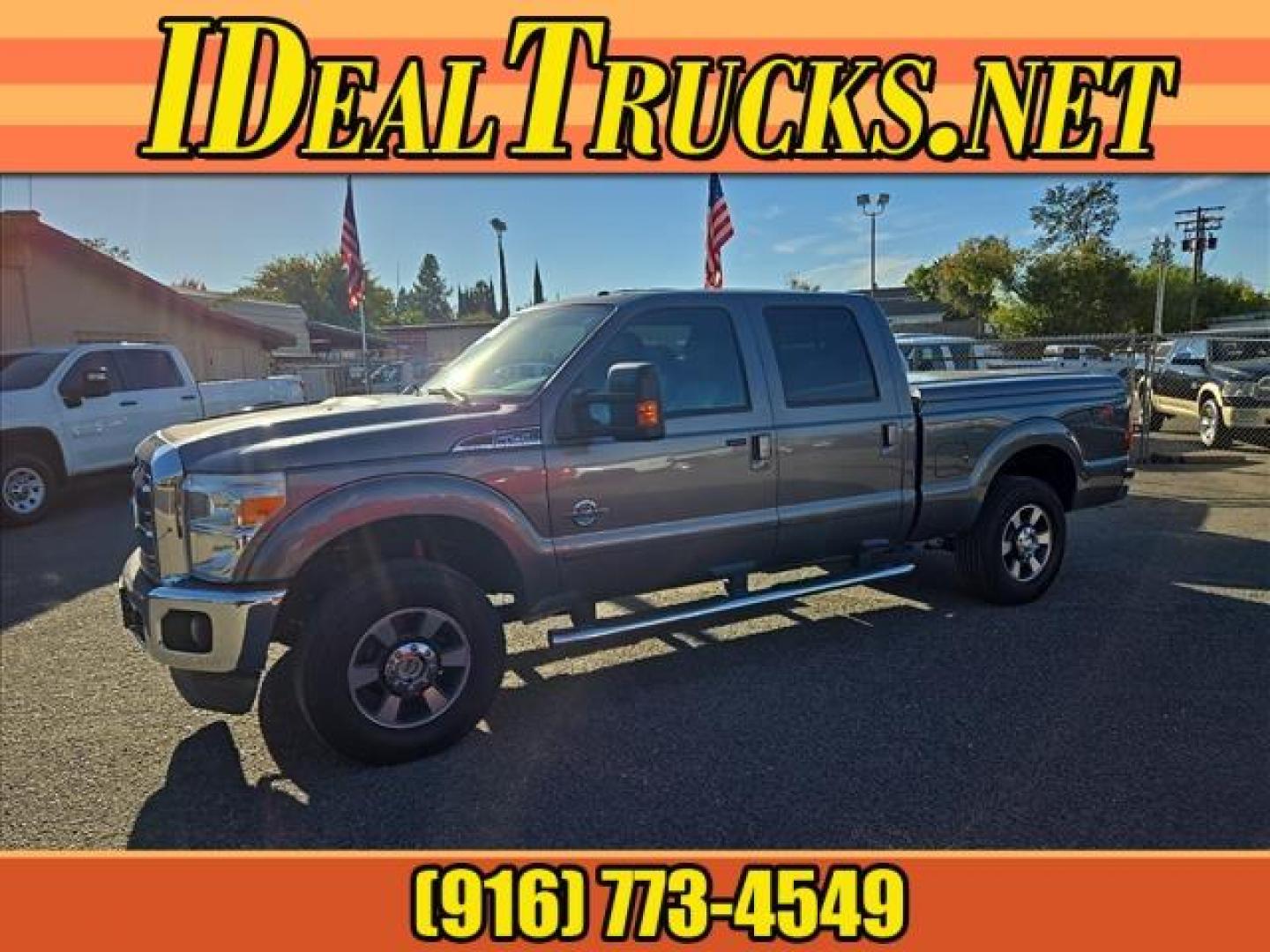 2011 Sterling Grey Metallic Ford F-250 Super Duty Lariat (1FT7W29F1BE) with an 6.7L Power Stroke 6.7L Biodiesel Turbo V8 400hp 800ft. lbs. Common Rail Direct Injection engine, 6-Speed Shiftable Automatic transmission, located at 800 Riverside Ave, Roseville, CA, 95678, (916) 773-4549, 38.732265, -121.291039 - DIESEL CREW CAB 4X4 FX4 LOW MILES 1 OWNER - Photo#0