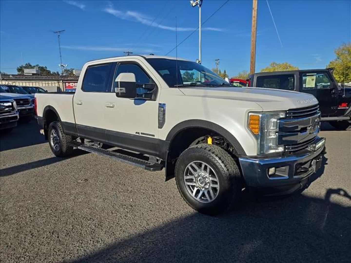 2017 Oxford White Ford F-350 Super Duty Lariat (1FT8W3BT6HE) with an 6.7L Power Stroke 6.7L Biodiesel Turbo V8 440hp 925ft. lbs. Common Rail Direct Injection engine, 6-Speed Shiftable Automatic transmission, located at 800 Riverside Ave, Roseville, CA, 95678, (916) 773-4549, 38.732265, -121.291039 - DIESEL CREW CAB 4X4 LARIAT ONE OWNER CLEAN CARFAX - Photo#1