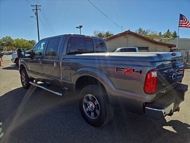 2011 Sterling Grey Metallic Ford F-250 Super Duty Lariat (1FT7W2BT1BE) with an 6.7L Power Stroke 6.7L Biodiesel Turbo V8 400hp 800ft. lbs. Common Rail Direct Injection engine, 6-Speed Shiftable Automatic transmission, located at 800 Riverside Ave, Roseville, CA, 95678, (916) 773-4549, 38.732265, -121.291039 - DIESEL CREW CAB 4X4 FX4 LARIAT ONE OWNER LOW MILES - Photo#2