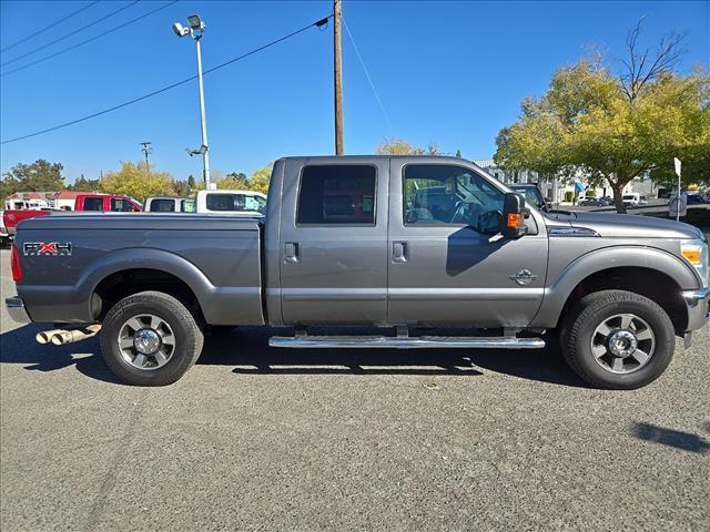 2011 Sterling Grey Metallic Ford F-250 Super Duty Lariat (1FT7W2BT1BE) with an 6.7L Power Stroke 6.7L Biodiesel Turbo V8 400hp 800ft. lbs. Common Rail Direct Injection engine, 6-Speed Shiftable Automatic transmission, located at 800 Riverside Ave, Roseville, CA, 95678, (916) 773-4549, 38.732265, -121.291039 - DIESEL CREW CAB 4X4 FX4 LARIAT ONE OWNER LOW MILES - Photo#5
