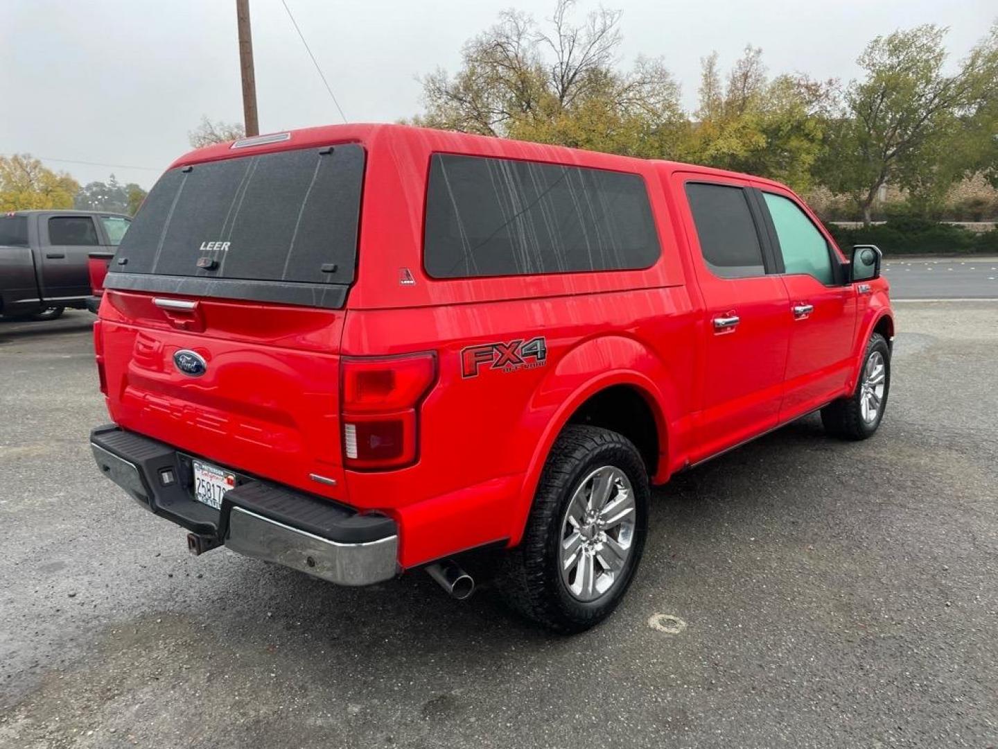 2019 Magma Red Ford F-150 Lariat (1FTEW1E44KF) with an 0.0 EcoBoost 3.5L Twin Turbo V6 375hp 470ft. lbs. Direct Injection engine, 10-Speed Shiftable Automatic transmission, located at 800 Riverside Ave, Roseville, CA, 95678, (916) 773-4549, 38.732265, -121.291039 - 4X4 SUPERCREW LARIAT SERVICE RECORDS ON CLEAN CARFAX - Photo#3