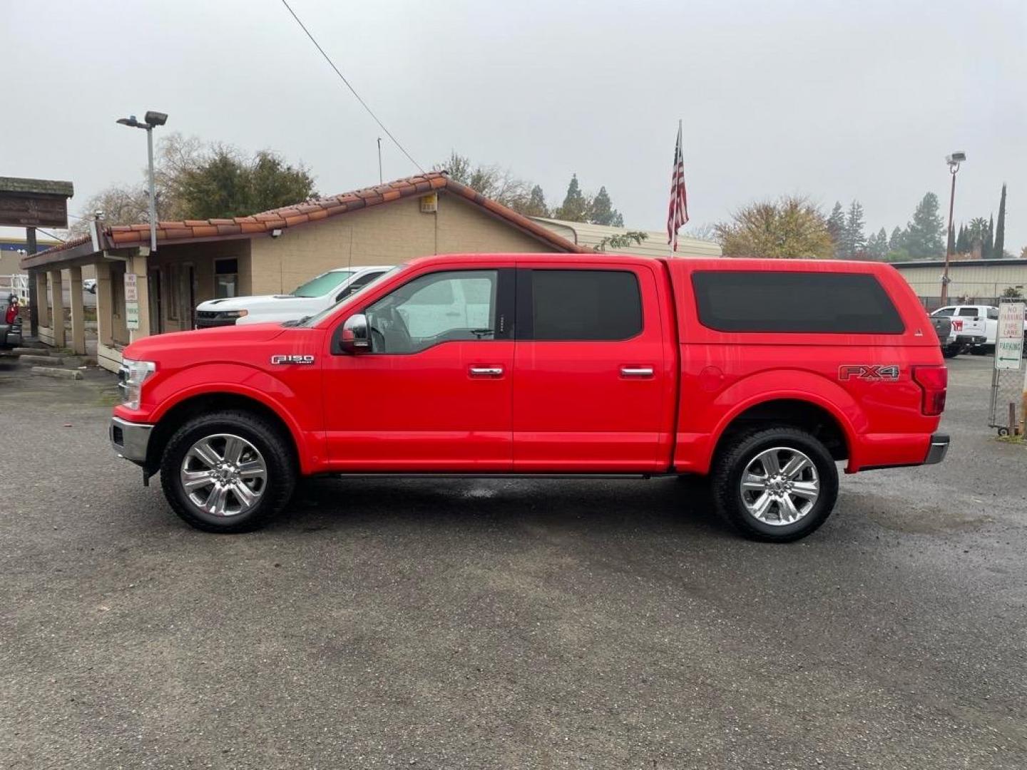 2019 Magma Red Ford F-150 Lariat (1FTEW1E44KF) with an 0.0 EcoBoost 3.5L Twin Turbo V6 375hp 470ft. lbs. Direct Injection engine, 10-Speed Shiftable Automatic transmission, located at 800 Riverside Ave, Roseville, CA, 95678, (916) 773-4549, 38.732265, -121.291039 - 4X4 SUPERCREW LARIAT SERVICE RECORDS ON CLEAN CARFAX - Photo#4