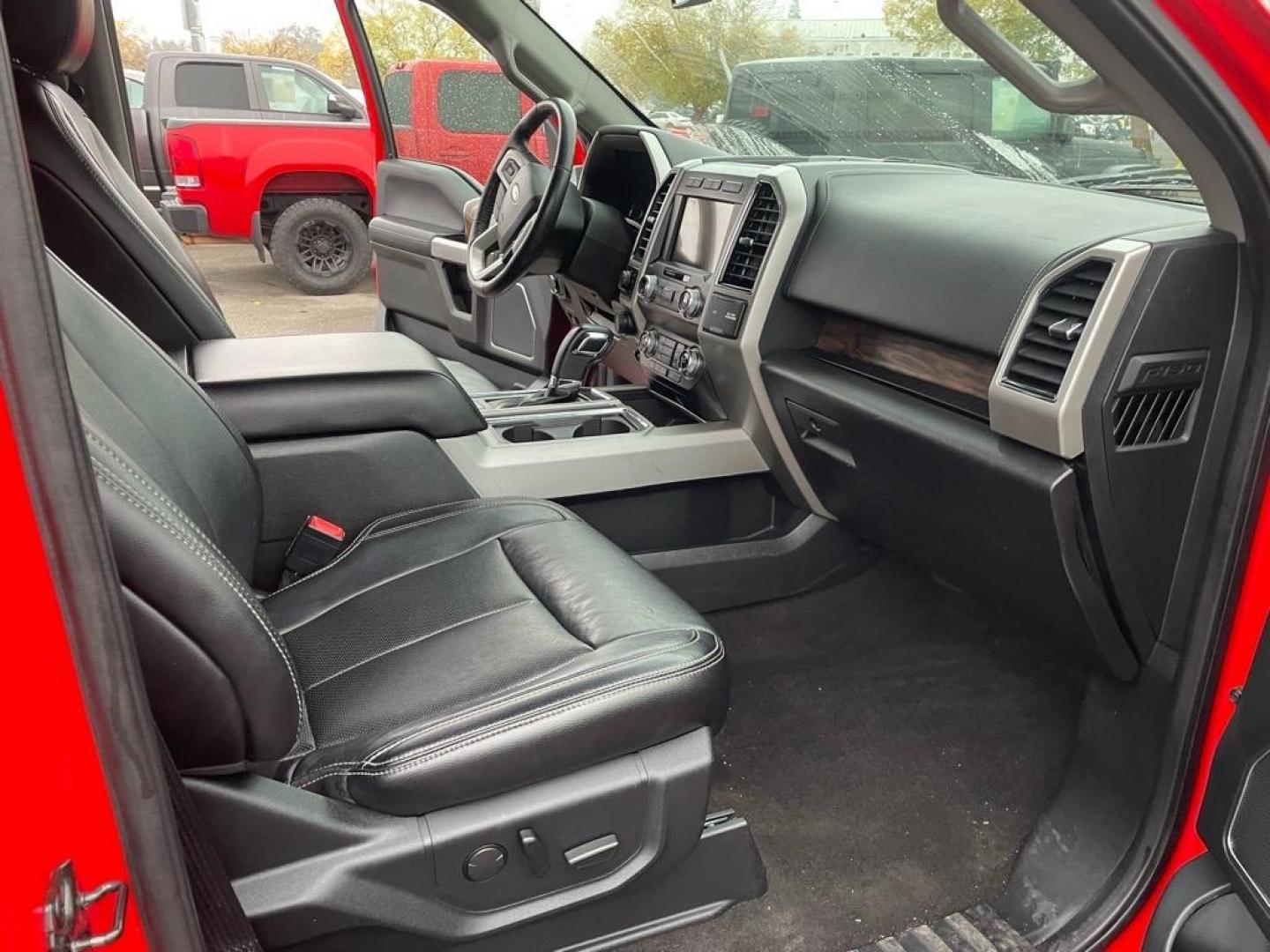 2019 Magma Red Ford F-150 Lariat (1FTEW1E44KF) with an 0.0 EcoBoost 3.5L Twin Turbo V6 375hp 470ft. lbs. Direct Injection engine, 10-Speed Shiftable Automatic transmission, located at 800 Riverside Ave, Roseville, CA, 95678, (916) 773-4549, 38.732265, -121.291039 - 4X4 SUPERCREW LARIAT SERVICE RECORDS ON CLEAN CARFAX - Photo#11