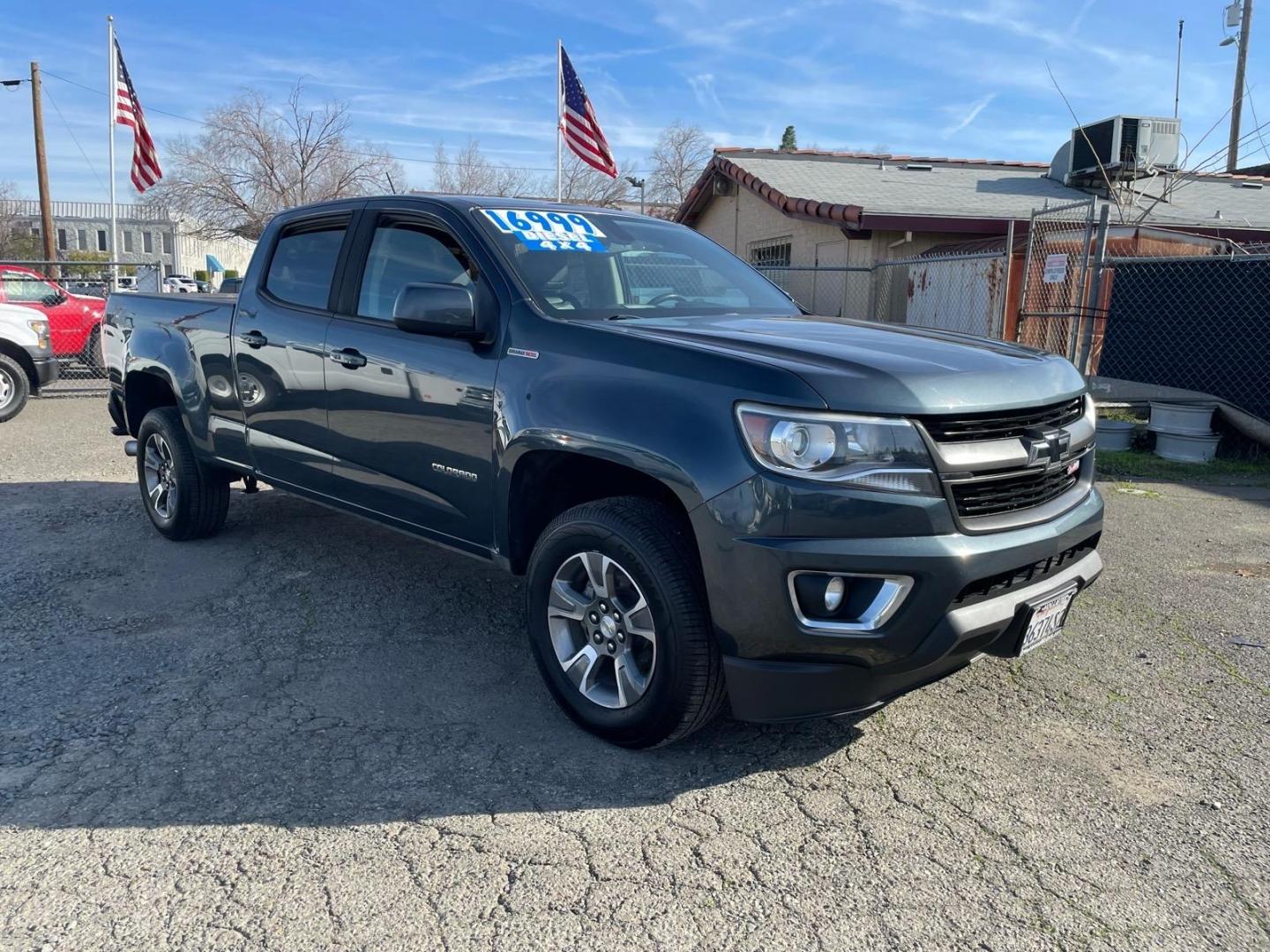 2019 Satin Steel Metallic Chevrolet Colorado Z71 (1GCPTDE18K1) with an 2.8L Duramax 2.8L Diesel Turbo I4 181hp 369ft. lbs. Common Rail Direct Injection engine, 6-Speed Shiftable Automatic transmission, located at 800 Riverside Ave, Roseville, CA, 95678, (916) 773-4549, 38.732265, -121.291039- Photo#1