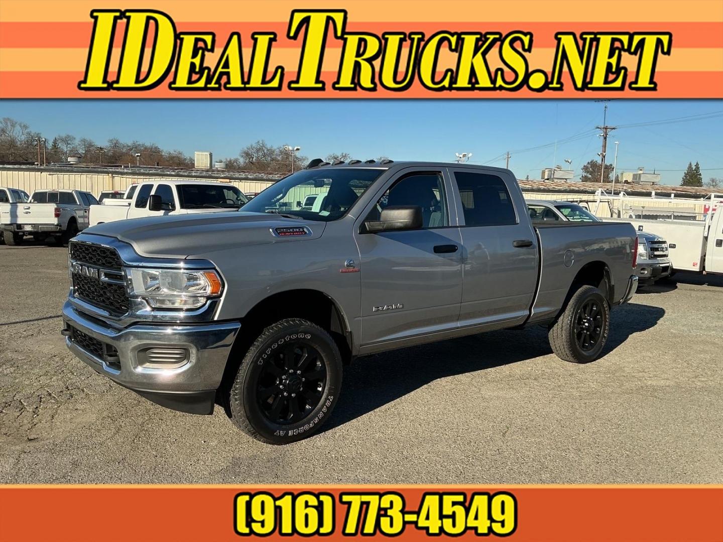 2022 Billet Silver Metallic Clear Coat RAM 2500 Tradesman (3C6UR5CL9NG) with an 6.7L Cummins 6.7L Diesel Turbo I6 370hp 850ft. lbs. Common Rail Direct Injection engine, 6-Speed Shiftable Automatic transmission, located at 800 Riverside Ave, Roseville, CA, 95678, (916) 773-4549, 38.732265, -121.291039 - CUMMINS DIESEL CREW CAB 4X4 TRADESMAN CLEAN CARFAX- Photo#0