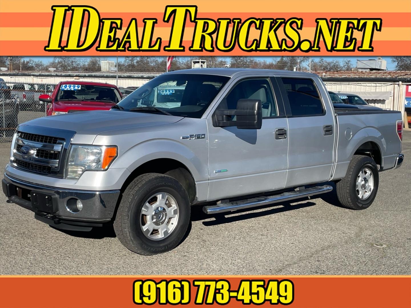 2013 Ingot Silver Metallic Ford F-150 XLT (1FTFW1ET3DF) with an 3.5L EcoBoost 3.5L Twin Turbo V6 365hp 420ft. lbs. Direct Injection engine, 6-Speed Automatic transmission, located at 800 Riverside Ave, Roseville, CA, 95678, (916) 773-4549, 38.732265, -121.291039 - 4X4 SUPERCREW XLT ONE OWNER SERVICE RECORDS- Photo#0