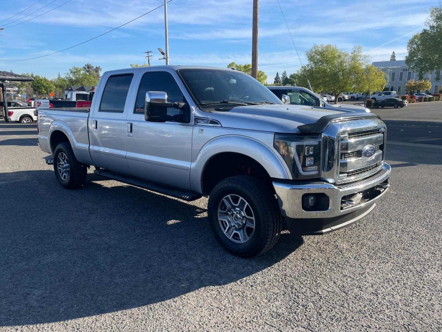 2016 Ingot Silver Ford F-250 Super Duty Lariat (1FT7W2BT1GE) with an 6.7L Power Stroke 6.7L Biodiesel Turbo V8 440hp 860ft. lbs. Common Rail Direct Injection engine, 6-Speed Shiftable Automatic transmission, located at 800 Riverside Ave, Roseville, CA, 95678, (916) 773-4549, 38.732265, -121.291039 - DIESEL CREW CAB 4X4 FX4 LARIAT FULLY LOADED MOON ROOF - Photo#1