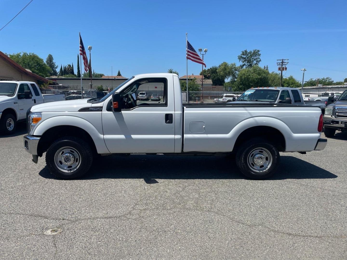 2012 Oxford White Ford F-250 Super Duty XL (1FTBF2B63CE) with an 6.2L 6.2L Flex Fuel V8 385hp 405ft. lbs. Sequential Electronic Fuel Injection engine, 6-Speed Shiftable Automatic transmission, located at 800 Riverside Ave, Roseville, CA, 95678, (916) 773-4549, 38.732265, -121.291039 - 4X4 XL LOW MILES - Photo#1