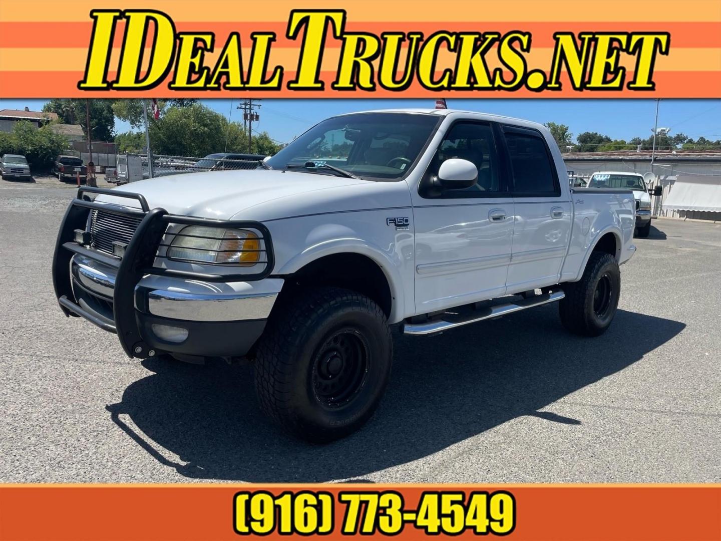 2003 Oxford White Ford F-150 Lariat (1FTRW08L83K) with an Triton 5.4L V8 260hp 350ft. lbs. Other engine, 4-Speed Automatic transmission, located at 800 Riverside Ave, Roseville, CA, 95678, (916) 773-4549, 38.732265, -121.291039 - 4X4 SUPERCREW LARIAT LOW MILES MOON ROOF- Photo#0