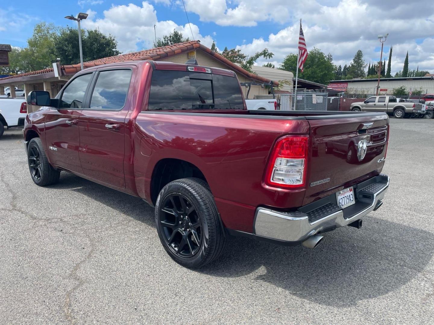 2020 Delmonico Red Pearl Coat RAM 1500 Big Horn (1C6SRFFM0LN) with an 3.0L EcoDiesel 3.0L Biodiesel Turbo V6 260hp 480ft. lbs. Common Rail Direct Injection engine, 8-Speed Shiftable Automatic transmission, located at 800 Riverside Ave, Roseville, CA, 95678, (916) 773-4549, 38.732265, -121.291039 - ECODIESEL CREW CAB 4X4 BIG HORN SERVICE RECORDS CLEAN CARFAX - Photo#2