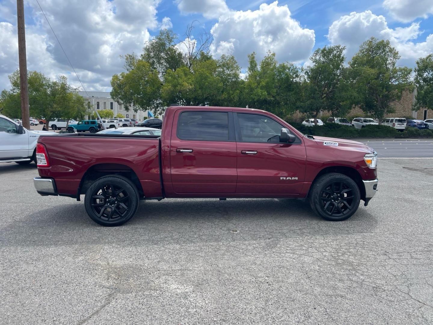 2020 Delmonico Red Pearl Coat RAM 1500 Big Horn (1C6SRFFM0LN) with an 3.0L EcoDiesel 3.0L Biodiesel Turbo V6 260hp 480ft. lbs. Common Rail Direct Injection engine, 8-Speed Shiftable Automatic transmission, located at 800 Riverside Ave, Roseville, CA, 95678, (916) 773-4549, 38.732265, -121.291039 - ECODIESEL CREW CAB 4X4 BIG HORN SERVICE RECORDS CLEAN CARFAX - Photo#5