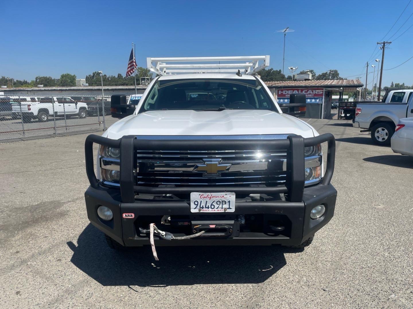 2015 Summit White Chevrolet Silverado 3500HD LT (1GB4KZE82FF) with an 6.6L Duramax 6.6L Diesel Turbo V8 397hp 765ft. lbs. Common Rail Direct Injection engine, Allison 1000 6-Speed Shiftable Automatic transmission, located at 800 Riverside Ave, Roseville, CA, 95678, (916) 773-4549, 38.732265, -121.291039 - DURAMAX DIESEL CREW CAB 4X4 LT UTILITY BED ALLISON TRANSMISSION ARB BUMPER WARN WINCH- Photo#7