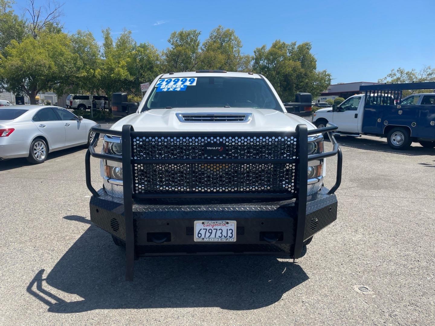 2019 Summit White Chevrolet Silverado 3500HD Work Truck (1GC4KVCY0KF) with an 6.6L Duramax 6.6L Biodiesel Turbo V8 445hp 910ft. lbs. Common Rail Direct Injection engine, Allison 1000 6-Speed Shiftable Automatic transmission, located at 800 Riverside Ave, Roseville, CA, 95678, (916) 773-4549, 38.732265, -121.291039 - DURAMAX DIESEL CREW CAB DUALLY 4X4 DIESEL ALLISON TRANSMISSION SERVICE RECORDS ON CLEAN CARFAX- Photo#8