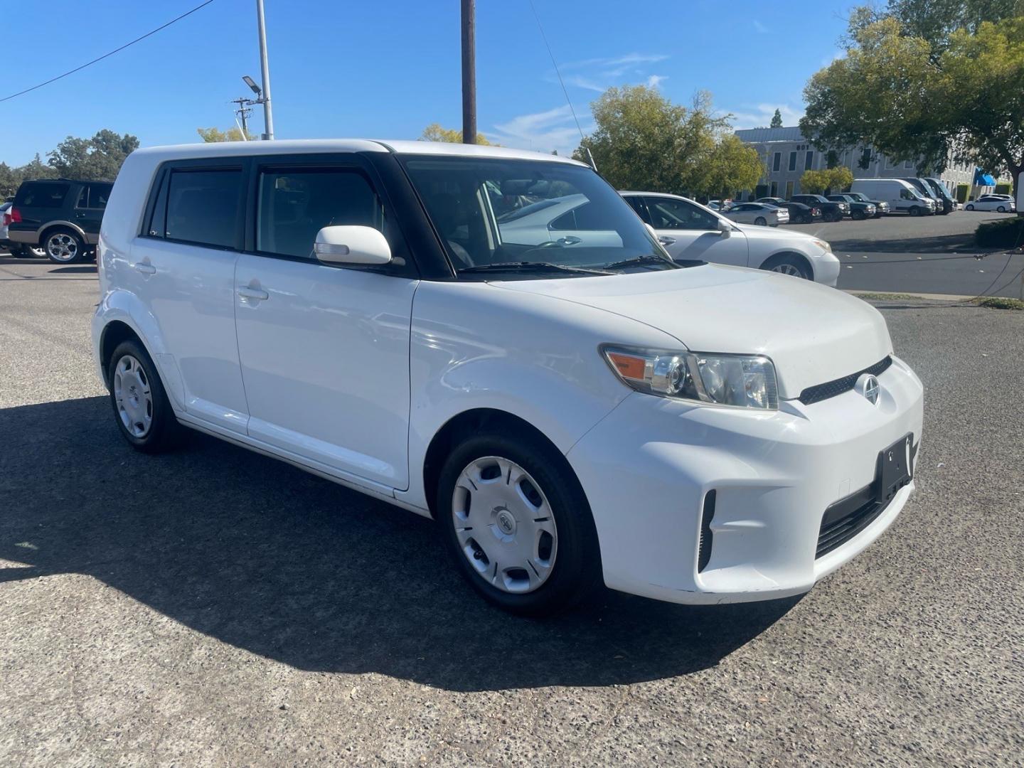 2012 Super White Scion xB Base (JTLZE4FE3CJ) with an 2.4L 2.4L I4 158hp 162ft. lbs. Sequential Electronic Fuel Injection engine, 4-Speed Automatic transmission, located at 800 Riverside Ave, Roseville, CA, 95678, (916) 773-4549, 38.732265, -121.291039- Photo#1