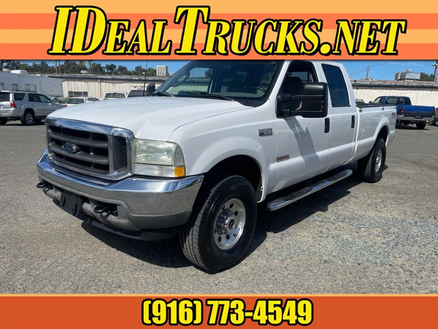 2003 Oxford White Ford F-250 Super Duty XLT (1FTNW21P63E) with an Power Stroke 6.0L Diesel Turbo V8 325hp 560ft. lbs. Other engine, 5-Speed Automatic transmission, located at 800 Riverside Ave, Roseville, CA, 95678, (916) 773-4549, 38.732265, -121.291039 - DIESEL CREW CAB 4X4 FX4 XLT SERVICE RECORDS ON CLEAN CARFAX- Photo#0