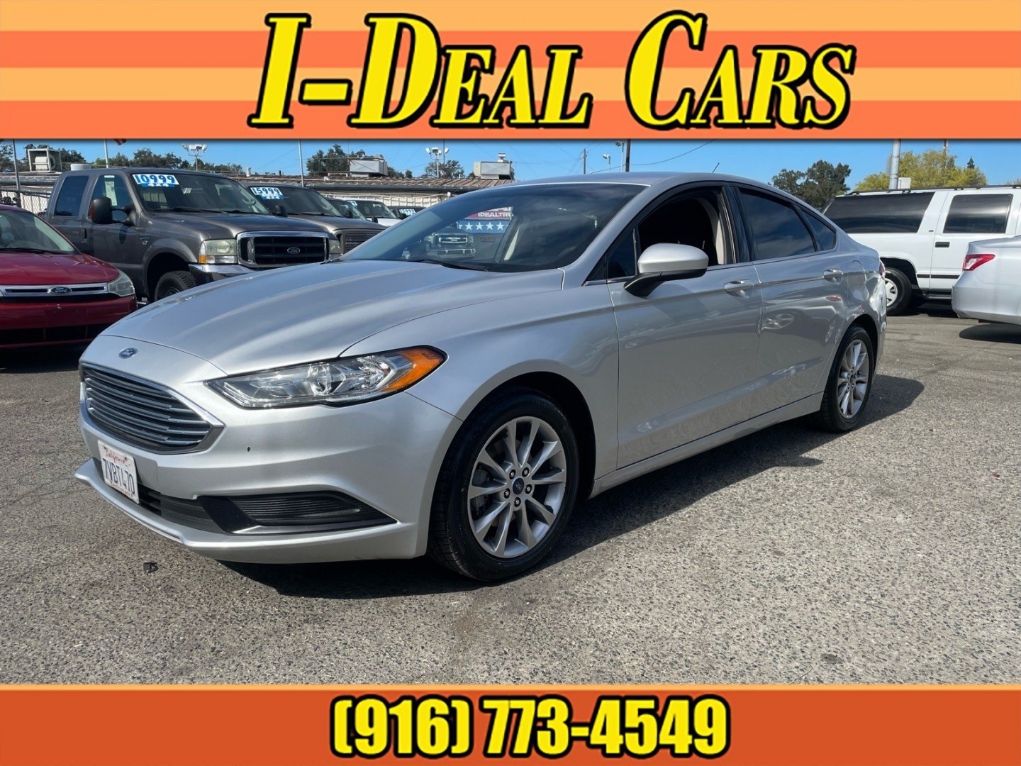 2017 Ingot Silver Ford Fusion SE (3FA6P0H75HR) with an 2.5L 2.5L I4 175hp 175ft. lbs. Sequential Multiport Fuel Injection engine, 6-Speed Automatic transmission, located at 800 Riverside Ave, Roseville, CA, 95678, (916) 773-4549, 38.732265, -121.291039 - SE NEW TIRES- Photo#0