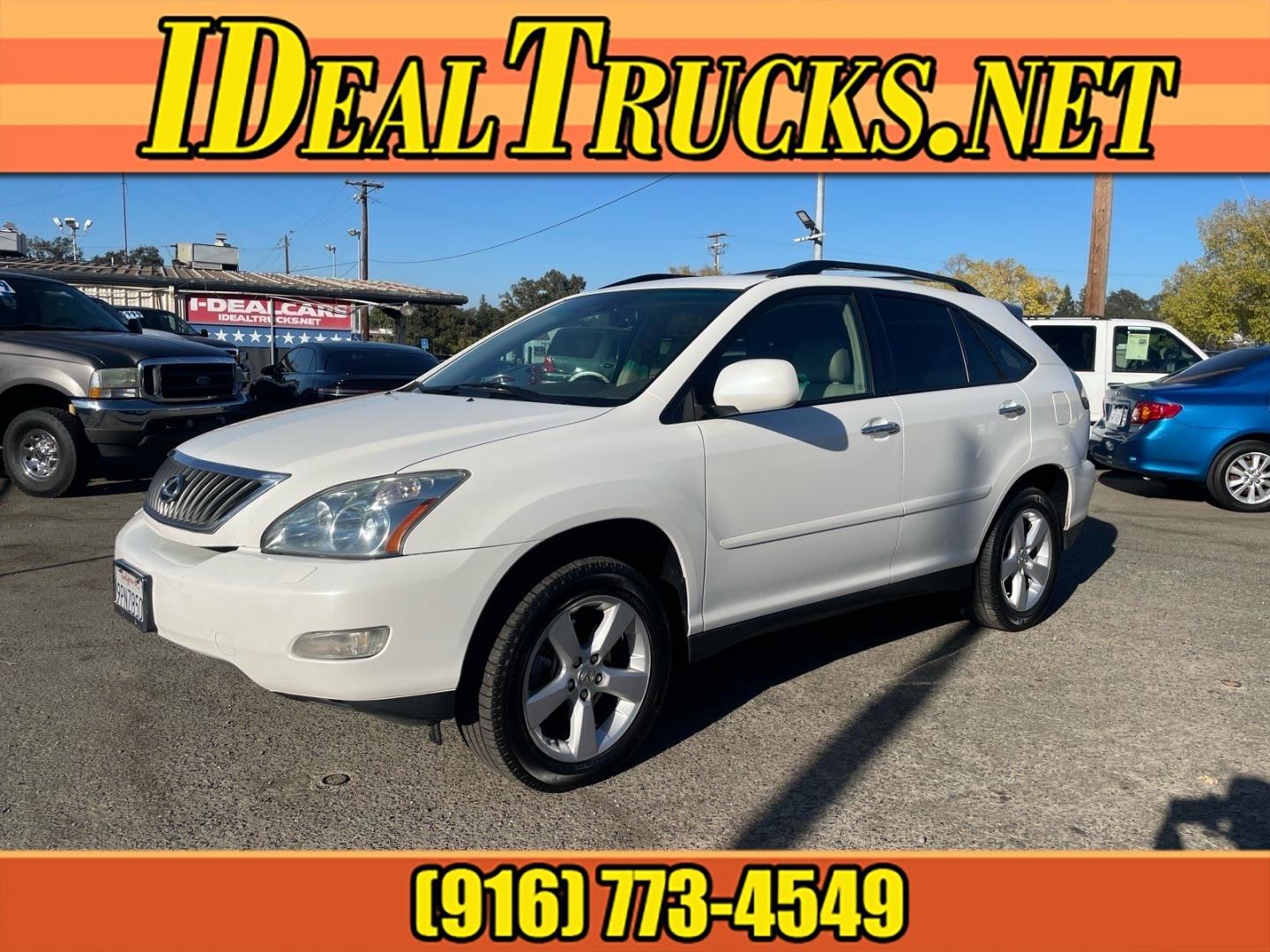 2008 Crystal White Lexus RX 350 Base (2T2GK31UX8C) with an 3.5L 3.5L V6 270hp 251ft. lbs. Sequential Multiport Fuel Injection engine, 5-Speed Automatic transmission, located at 800 Riverside Ave, Roseville, CA, 95678, (916) 773-4549, 38.732265, -121.291039 - LEATHER SERVICE RECORDS- Photo#0
