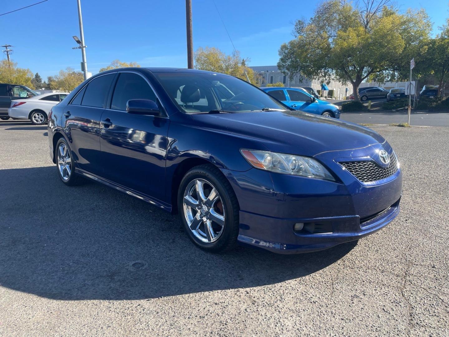 2007 Blue Ribbon Metallic Toyota Camry SE V6 (4T1BK46K17U) with an 3.5L 3.5L V6 268hp 248ft. lbs. Other engine, 6-Speed Shiftable Automatic transmission, located at 800 Riverside Ave, Roseville, CA, 95678, (916) 773-4549, 38.732265, -121.291039 - CLEAN CARFAX- Photo#1